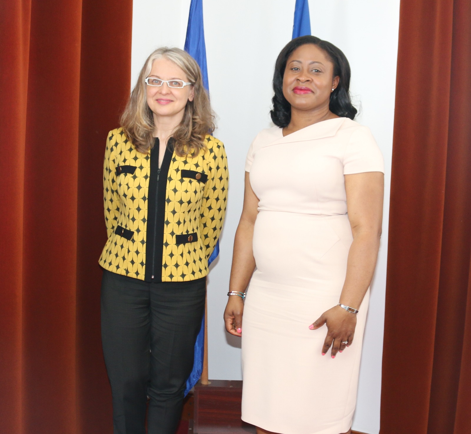 Gabriela Crețu, întrevedere informală cu doamna Doyin Adele-Shiyanbola, Șefa secției politice a Ambasadei Marii Britanii la București